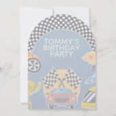 Cars Theme Boy Birthday Invitation (Dos)