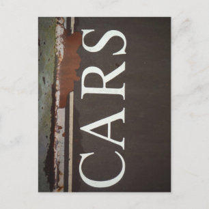 CARS Tow Truck Vintage Car Sign Briefkaart