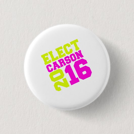 Carson 2016 Neon Design Ronde Button 3,2 Cm (Voorkant)