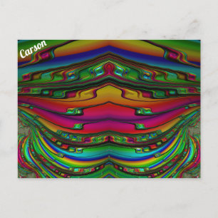 CARSON ~ 3D Fractal Design Pattern ~ Multicolor Briefkaart