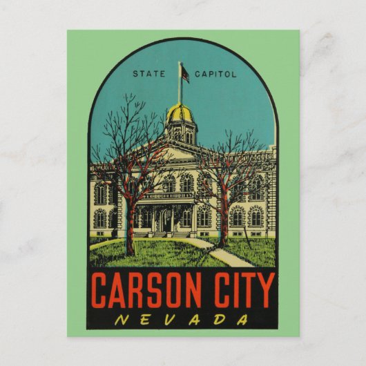 Carson City, Nevada Briefkaart (Voorkant)