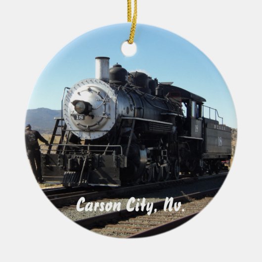 Carson City, Nevada Steam Train Ornament (Voorkant)