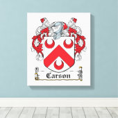 Carson Family Crest Canvas Afdruk (Insitu (Houten vloer))