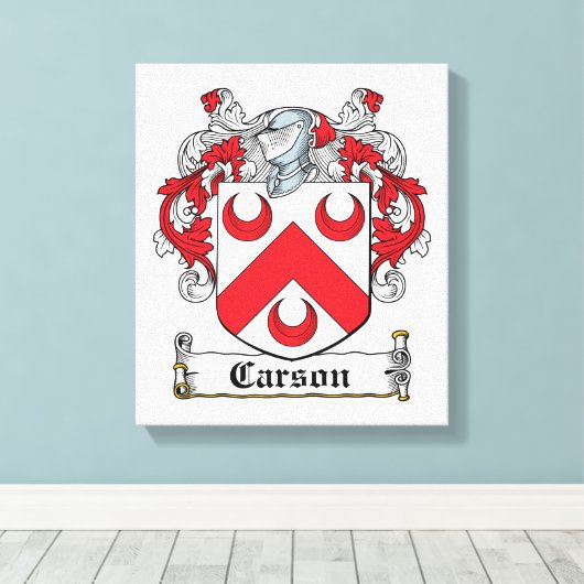 Carson Family Crest Canvas Afdruk (Insitu (Houten vloer))