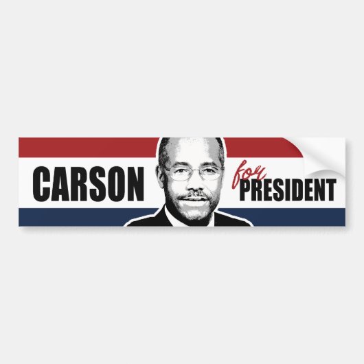 Carson for President Red White and Blue Bumper -.p Bumpersticker (Voorkant)