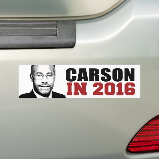 Carson in 2016 Bumper -.png Bumpersticker (Op auto)