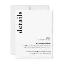 Carson Modern Mariage Détails Carte