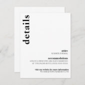 Carson Modern Mariage Détails Carte (Devant / Derrière)