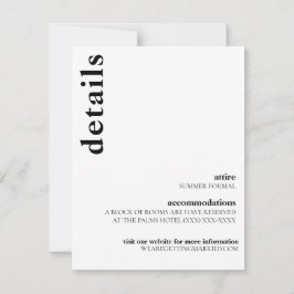 Carson Modern Wedding Details Kaart