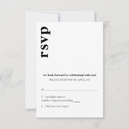 Carson Modern Wedding RSVP Kaart
