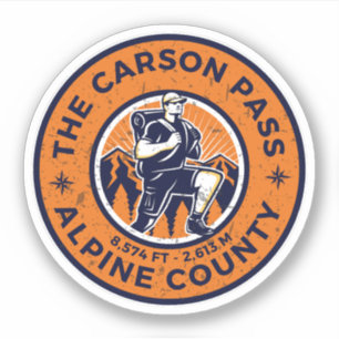 Carson Pass hiking Californië trails Sticker