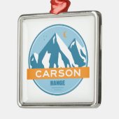 Carson Range California Nevada Metalen Ornament (Links)