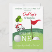 Cart de golf Invitation d'anniversaire (Devant)