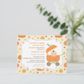 Cart Invitation de Naissance Citrouille Mignonne A (Debout devant)