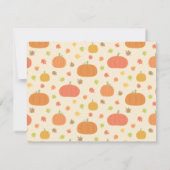 Cart Invitation de Naissance Citrouille Mignonne A (Dos)
