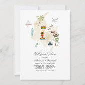 Cartagena Colombia Destination Wedding Repetitie Kaart (Voorkant)