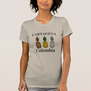 Cartagena Colombia, drie ananassen, 2 T-shirt