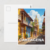 Cartagena Colombia Reizen Briefkaart (Voorkant / Achterkant)