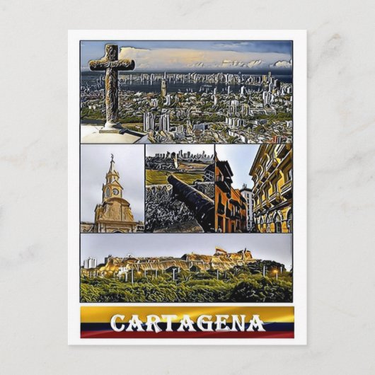 Cartagena - Mosaic - Colombia Briefkaart (Voorkant)