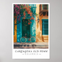 Cartagena Old Town Colombia Wall Art ,Cityscape Poster