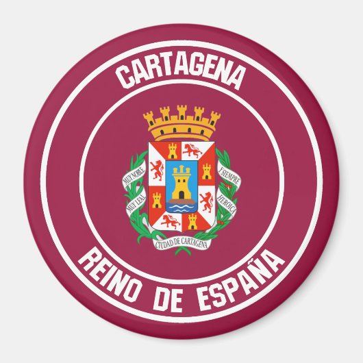 Cartagena Round Emblem Magneet (Voorkant)