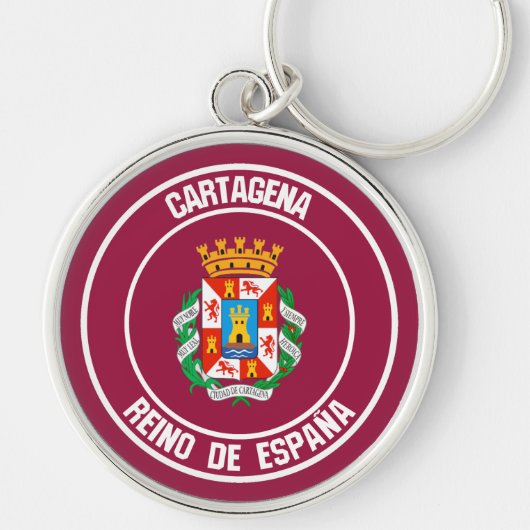 Cartagena Round Emblem Sleutelhanger (Voorkant)