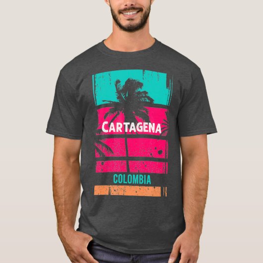 Cartagena Souvenir Colombia Herinnering T-shirt (Voorkant)