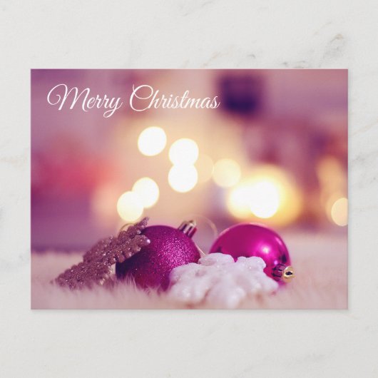 Cartão Postal de Natal Rosa Amor de Amigo Feestdagenkaart (Voorkant)