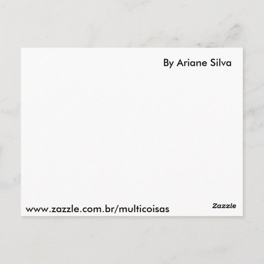 Cartão Postal - Tulipas - Clarice Lispector Briefkaart (Achterkant)