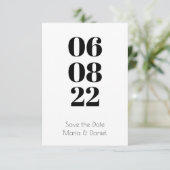 Cartão Reserve a Data Folha Única Save The Date (Staand voorkant)