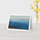 Carte カ ン ェ ン ジ ン, Kangchenjunga, Yoshida, Woodcut (Fleur jaune)