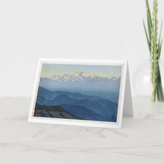 Carte カ ン ェ ン ジ ン, Kangchenjunga, Yoshida, Woodcut (Devant)