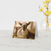 CARTE ヤギの赤ちゃん　二つ折りグリーティングカード カード (Fleur jaune)