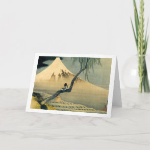 Carte 富士と少年, 北斎 le mont Fuji et garçon, Hokusai, Ukiyo-e