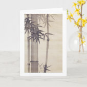 Carte 竹, bambou de 其一, Kiitsu, art du Japon (Fleur jaune)