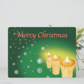 CARTE 雪を麻の葉文様で描いたクリスマスカード (Debout devant)