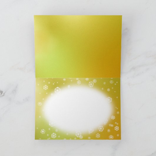 CARTE 雪を麻の葉文様で描いた二つ折りクリスマスカード (Intérieur)