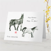 CARTE 馬日本の馬武芸馬術角 (Fleur jaune)