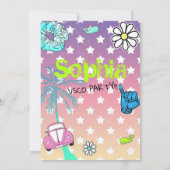 Carte 006 Teenager's party vsco tendance thème (Dos)