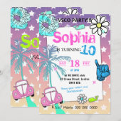 Carte 006 Teenager's party vsco tendance thème (Devant / Derrière)