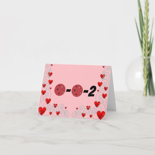 Carte 0-0-2 J'Aime Jouer Au Pickleball Avec Vous Valenti (Devant)