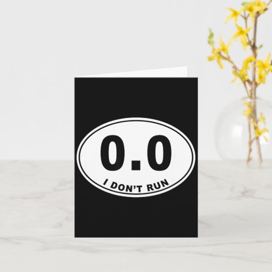 Carte 0.0 I Don't Run  (Fleur jaune)