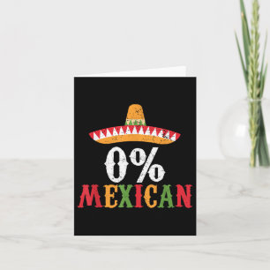 Carte 0% Mexicaine Cinco De Mayo Fiesta Sombrero Funny