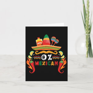 Carte 0% Mexicaine Cinco De Mayo Mexicaine Fiesta Funny