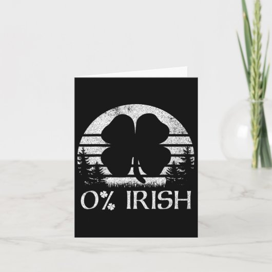 Carte 0% Zéro% Irlandais Jour de la Saint Patrick Hommes (Devant)