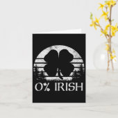 Carte 0% Zéro% Irlandais Jour de la Saint Patrick Hommes (Fleur jaune)