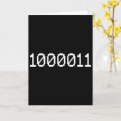 Carte 1000011 Code binaire pour 67 Drôle de mème technol (Fleur jaune)