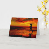 Carte 10006 Malibu, mouette de plage de CA Zuma au (Fleur jaune)