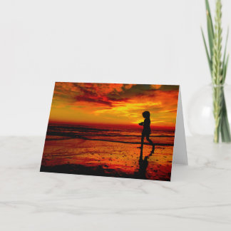 Carte 10006 Malibu, mouette de plage de CA Zuma au