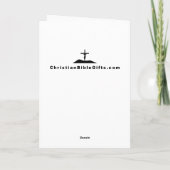 Carte 10015 3:5 de proverbes de vers de bible - croix (Dos)